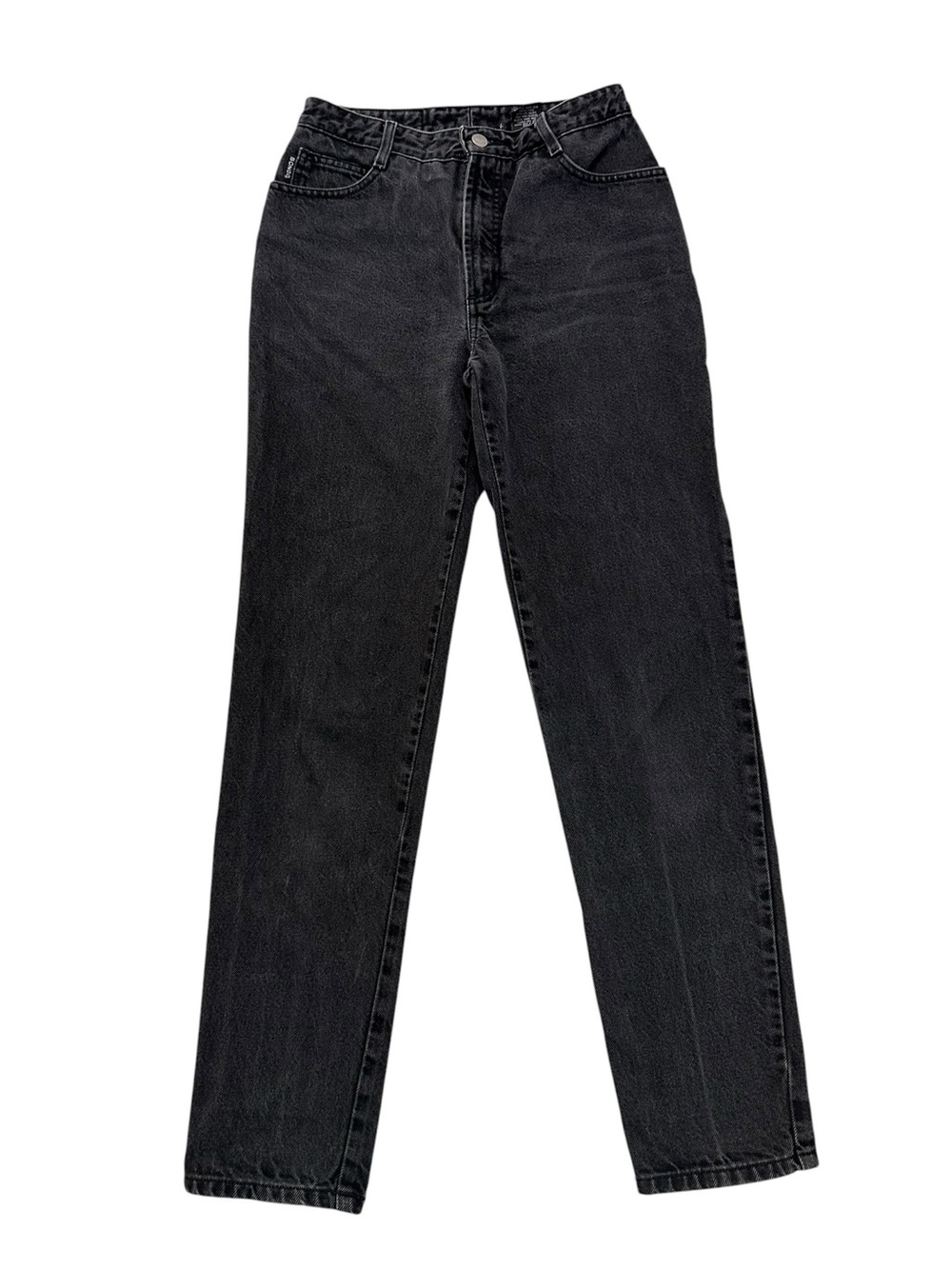 Y2K BONGO Women’s Black Straight Leg Jeans Size 7 Long 100% Cotton Vintage